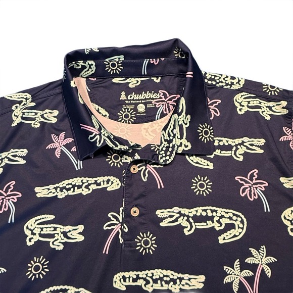 Chubbies The Neon Glade Performance Polo 2.0 in Mens 2XL - Picture 7 of 8